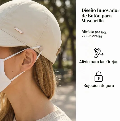 Vista 4 de Sombrero de visera ancha para mujer, protección UV, ajustable, plegable, gorra de béisbol para senderismo, pesca, golf, playa Caqui