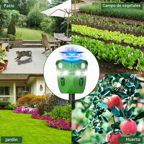 Vista 8 de Dispositivo solar repelente de ciervos de 360° para patio y jardín, sin sensor de movimiento de punto ciego para mantener alejados a ciervos