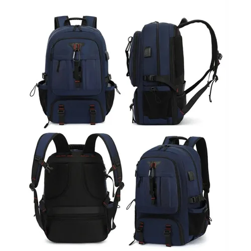 Vista 4 de Mochila De Viaje Grande Con Compartimiento Para Zapatos Acampar Senderismo