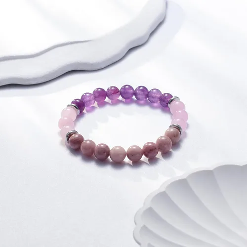 Vista 6 de Pulseras curativas para mujeres, cuentas de yoga antiansiedad, alivio del estrés, pensamientos curativos, pulseras de relajación, aromaterapia