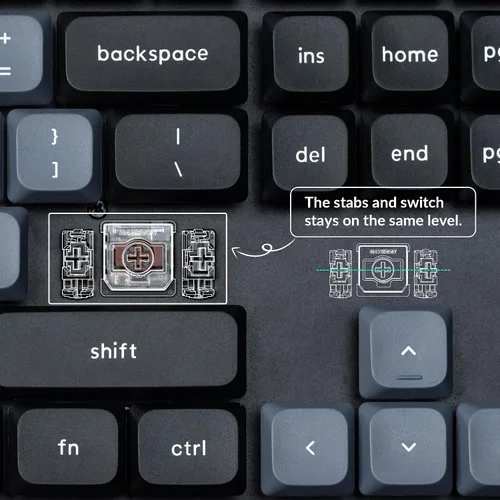 Vista 9 de Keychron K5 Pro Teclado mecánico inalámbrico QMK/VIA personalizado, diseño 100% de tamaño completo, 108 teclas programables, ultra delgado blanco