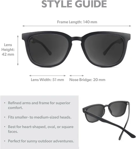 Vista 7 de Knockaround Paso Robles Polarized Square Sunglasses for Men & Women - Trendy Sunglasses - UV400 Protection