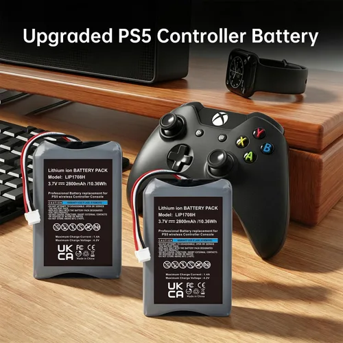 Vista 2 de Tectra for PS5 Battery LIP1708 Battery for Sony PlayStation 5 DualSense
