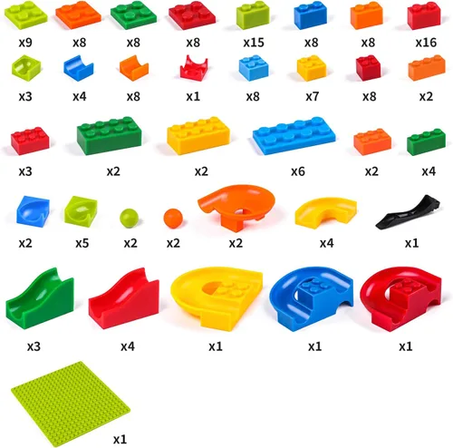Vista 7 de Juego de 168 piezas de bloques de construcción clásicos de canicas, bloques de juguete STEM para niños, ensambla diferentes modelos de bloques