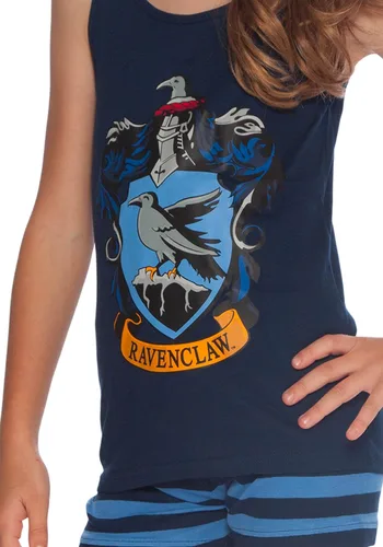 Vista 5 de Harry Potter All House Crest - Conjunto de pijama de algodón con camiseta corta de Intimo