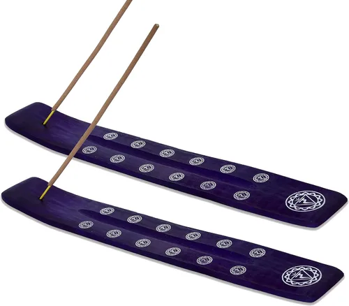Vista 16 de Bless-International Quemador Tradicional Hecho a Mano de Madera Portaincienso Soporte Recogecenizas para Aromaterapia-Meditación-Yoga