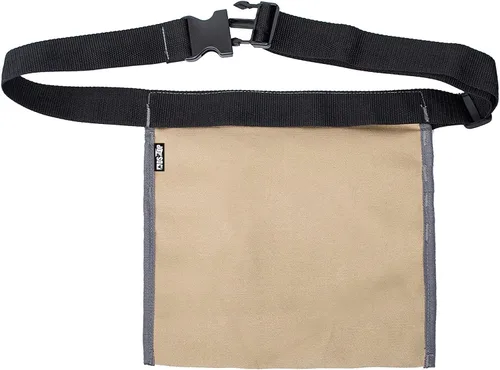 Vista 4 de Tool Pouch MDSTOP Delantal de un solo lado con 5 bolsillos y 1 bucle de martillo, se adapta a martillo, lápices, destornilladores, etc. (caqui)