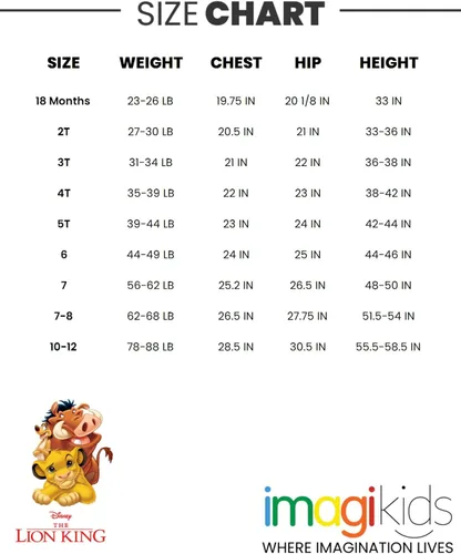 Vista 7 de Disney Lion King Pumbaa Simba Graphic T-Shirts Infant to Big Kid