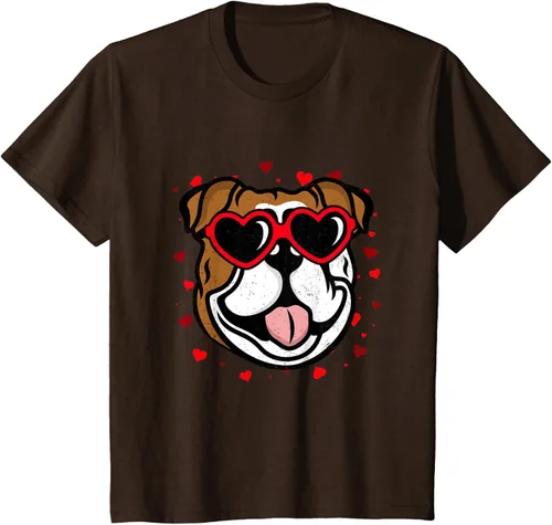 Vista 43 de Bulldog Valentine - Camiseta para amantes de las gafas de sol para perros, Negro