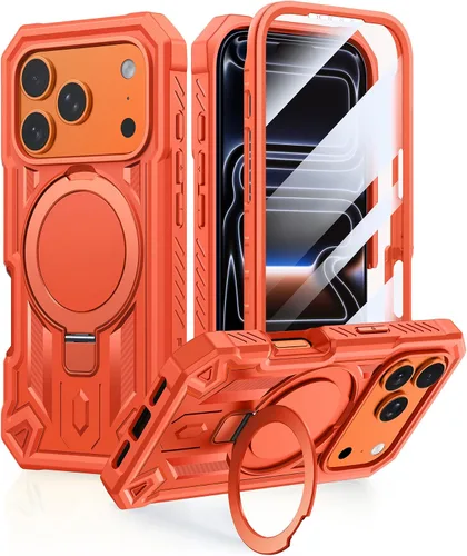 Vista 22 de FNTCASE Funda para iPhone Air Phone Case: Compatible con MagSafe Protector de pantalla integrado Soporte con grado militar a prueba de caídas