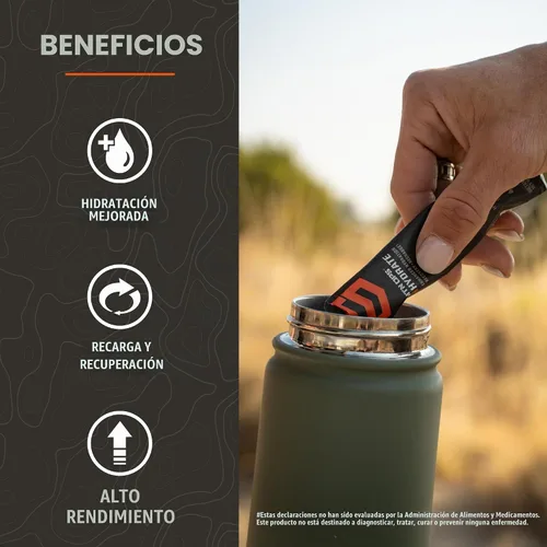 Vista 4 de MTN OPS Hydrate Electrolytes - Mezcla de bebida en polvo, 20 paquetes de electrolitos individuales para llevar con más de 1000 mg de electrolitos