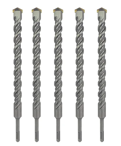 Vista 12 de Broca de martillo SDS Plus 5 piezas 1/2 pulgadas x 6 pulgadas para hormigón de mampostería