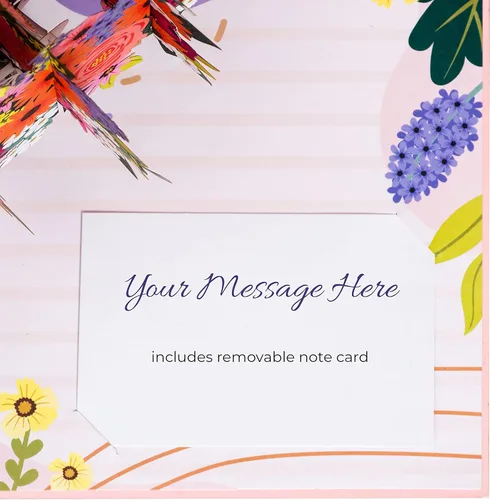 Vista 6 de Paper Love Carta desplegable 3D, arreglo floral, día de la madre, para todas las ocasiones, funda de 5 x 7 pulgadas, incluye sobre y etiqueta de nota