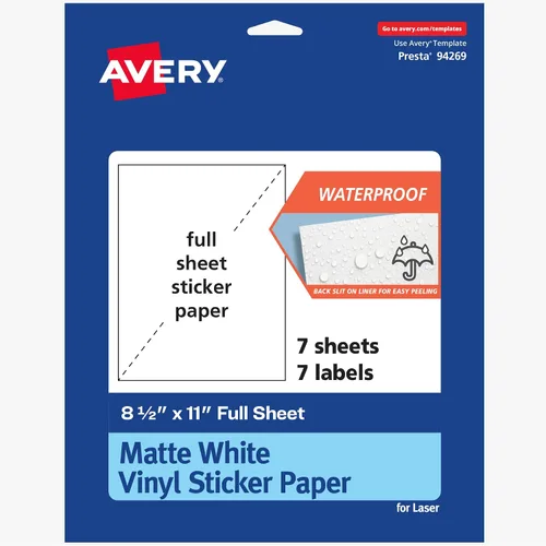 Vista 12 de Avery 4397 - hojas de papel satinado claro con calcomanía para proyectos, 8-1/2 נ11 pulgadas, 7 hojas