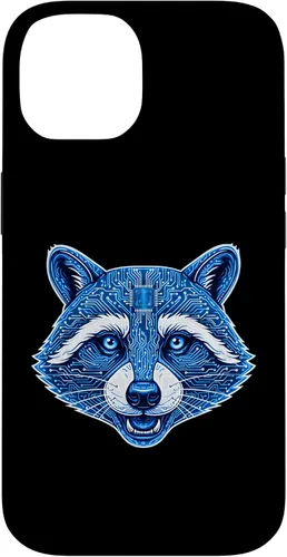 Vista 4 de Raccoon Electronic Computer Circuit CPU Art Case for iPhone 17