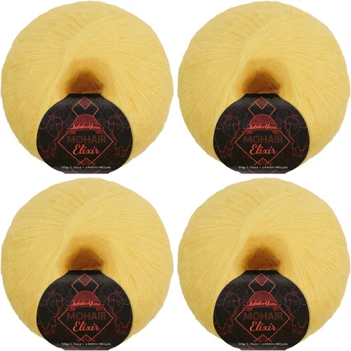 Vista 33 de JubileeYarn Mohair Elixir Yarn - 50g/Skein Baby Wool Blend - Cosmopolitan - 1 Skein