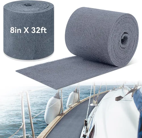 Vista 11 de Timgle Alfombra litera de remolque de barco, alfombra de grado marino de 8/10/12/16/20/24 pulgadas para pontón, litera de remolque, acolchado, guías