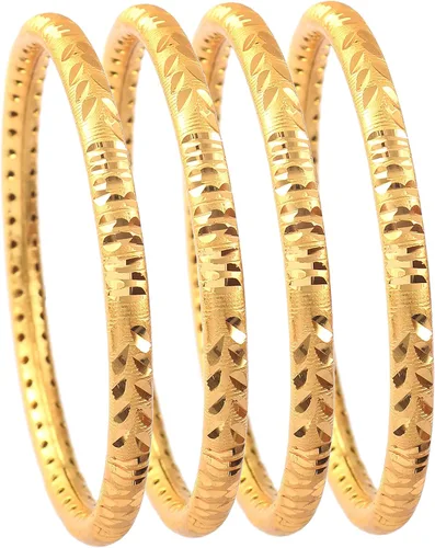 Vista 2 de Bangles Indian Rajasthani Handmade Meena Work Gold Plated Ad size 2.8 inch normal size Traditional Jewelry gifting wedding 6364