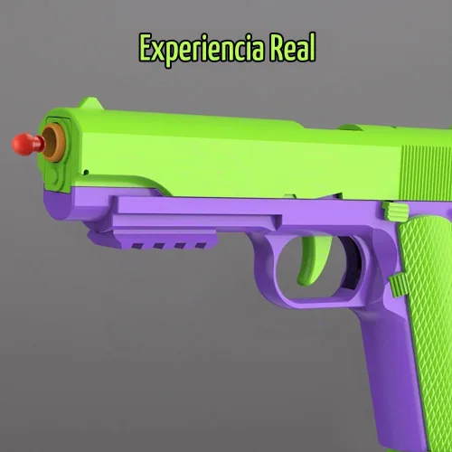 Vista 5 de Dreamplay Shell Ejecting Toy Gun, Automatic Pull Back Action Education Model Toy for Kids Gifts Usp-1911verde