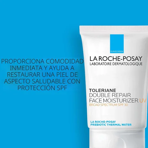 Vista 4 de La Roche-Posay Toleriane - Hidratante UV SPF de doble reparación para cara, hidratante facial diario con protector solar SPF 30, niacinamida