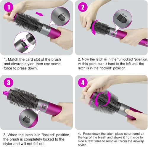 Vista 6 de Cepillo voluminizador redondo para Dyson Airwrap HS01 HS05 HS08 Hair Styler