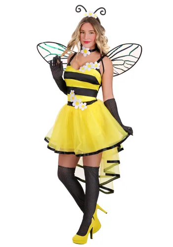 Vista 2 de Disfraz de Vestido de Reina Abeja para Mujer Multicolor