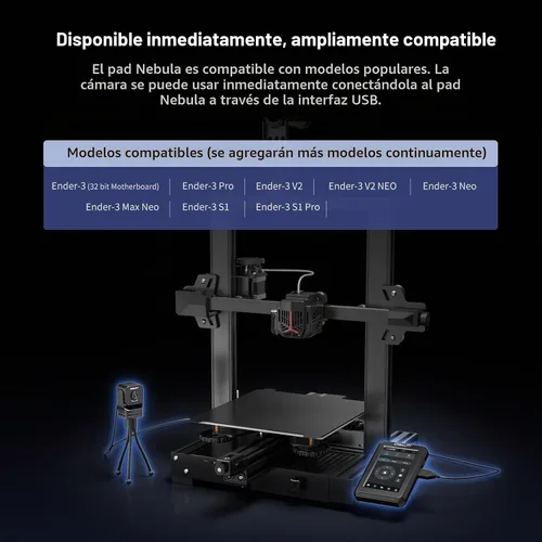 Vista 8 de Kit Inteligente Creality Nebula, Plataforma de Impresión de Alta Velocidad con Cámara 3D Nebula, Pantalla Táctil de 4.3 Pulgadas, Monitoreo Remoto