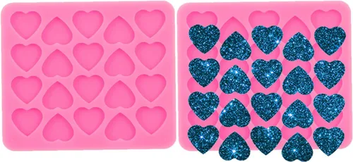 Vista 11 de 4 piezas de moldes de tachuelas de resina de silicona brillantes en forma de garitas de Puerto Rico para manualidades de resina epoxi y joyería DIY