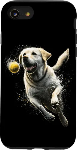 Vista 18 de Yellow Labrador Retriever Chasing a Ball Labrador Retriever Case for iPhone 17