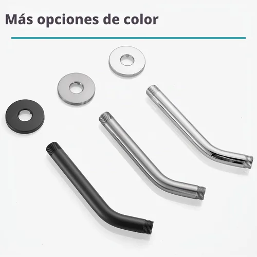 Vista 7 de Cobbe Brazo de ducha con brida y cinta de teflón, brazo de ducha de 6 pulgadas montado en la pared, extensión de acero inoxidable 304 para cabezal
