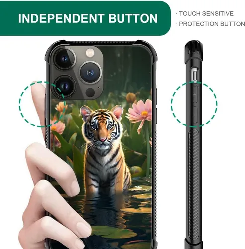 Vista 289 de Funda compatible con iPhone 15, diseño de elefantes africanos, diseño increíble a prueba de golpes, antiarañazos, carcasa trasera de policarbonato