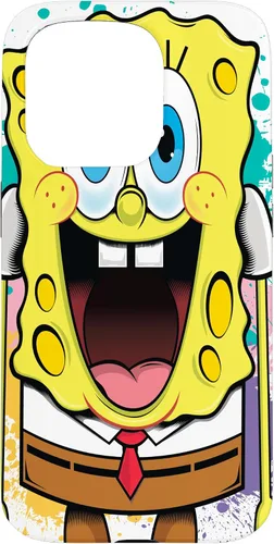 Vista 14 de Funda para iPhone 17 de Bob Esponja con salpicaduras de pintura