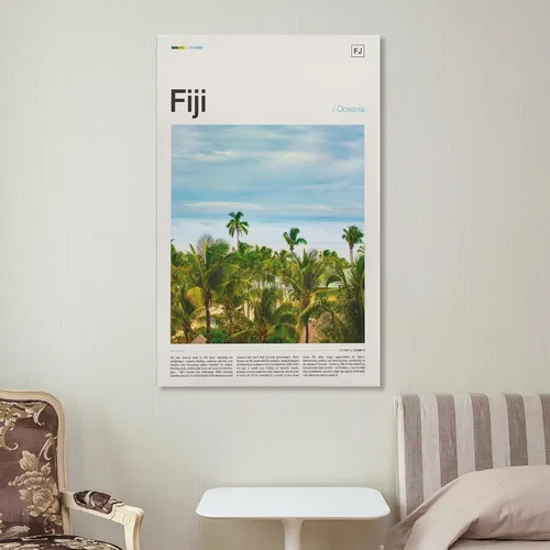 Vista 7 de Impresión de Fiyi, póster de Fiyi, decoración mural moderna para el hogar, impresión artística de Fiyi, obra de arte de Fiyi, paisaje de Fiyi