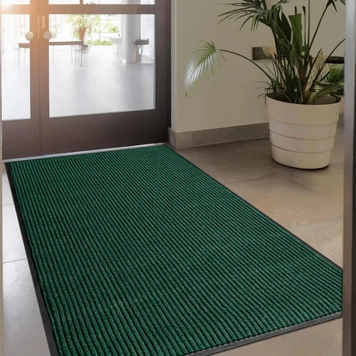 Vista 9 de LuxUrux Tapete de goma duradero para puerta, resistente, interior/exterior, fácil de limpiar, impermeable, patio, garaje, tapete comercial