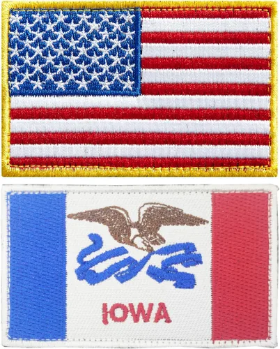 Vista 32 de stidsds Paquete de 2 parches bordados con la bandera de Estados Unidos de Alabama Alabama, bandera de Estados Unidos, bandera de Estados Unidos