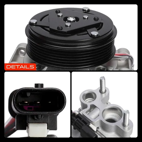Vista 9 de A-Premium Compresor de aire acondicionado con embrague compatible con Land Rover Range Rover 2013-2017, LR4 2014-2016, Discovery 2017 y Jaguar