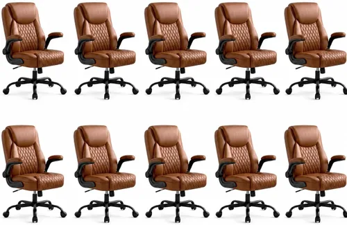 Vista 22 de GTPLAYER Black Office Desk Chair with 90° Flip-up Arm, 2 Pack