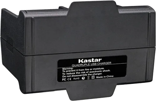 Vista 4 de Kastar Cargador de batería cuádruple compatible con batería Ricoh DB-80 DB80, cargador BJ-8 BJ8, cámara digital Ricoh R50, batería Sanyo DB-L70
