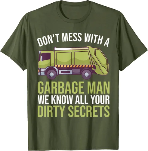 Vista 4 de Camiseta de camión de basura Don't Mess With A Basbage Man