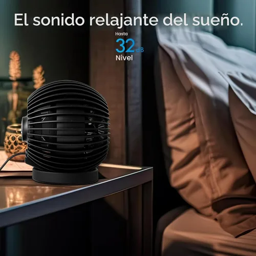 Vista 5 de Ventilador personal ajustable Vornado SPHERE, funcionamiento silencioso, flujo de aire de enfriamiento dirigido, 2 ajustes de velocidad, control