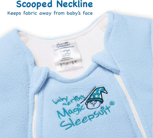 Vista 4 de Baby Merlins Magic Sleepsuit - Producto de transición para envolver - Microforro polar