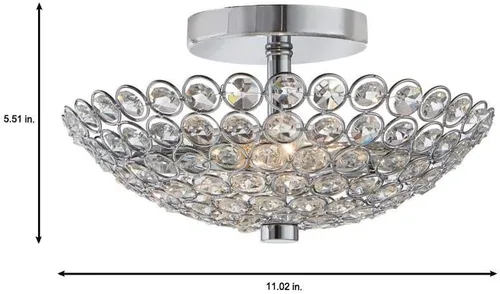Vista 5 de Home Decorators Barclay - Soporte empotrado de 2 luces cromado y cristal