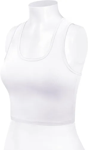 Vista 4 de Camiseta sin tirantes, de algodón para mujer, de espalda cruzada