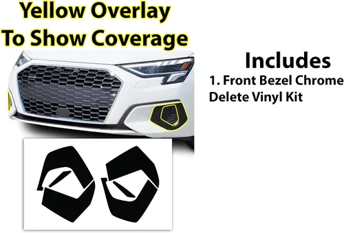 Vista 6 de BOGAR TECH DESIGNS Kit de revestimiento de vinilo precortado para Audi A3 2022-2024, acabado opaco negro brillante