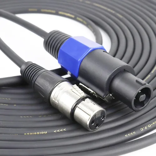 Vista 9 de HBU Paquete de 1 cable Speakon a XLR hembra, cable de audio Speak-ON macho a conector XLR de 3 polos, estudio Pro PA DJ, cable de extensión