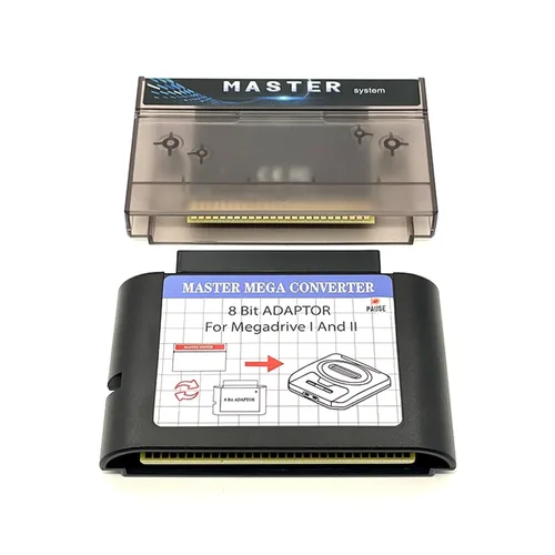 Vista 7 de Master System Adapter & 1000 Games Cartridge,Play Retro 8-Bit Games on Genesis,SEGA Mega Drive Compatible,Classic Gaming Bundle