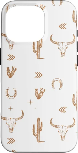 Vista 20 de Western Country - Carcasa para iPhone 17, diseño de calavera de toro sureño