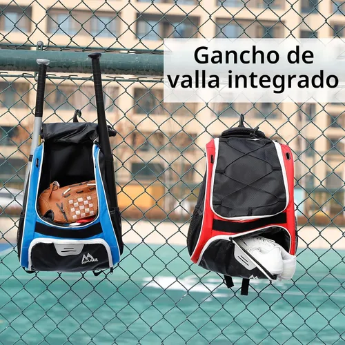 Vista 9 de Hsmihair Bolsa de béisbol - Mochila de béisbol para béisbol, compartimento principal grande, softball y equipo para jóvenes y adultos