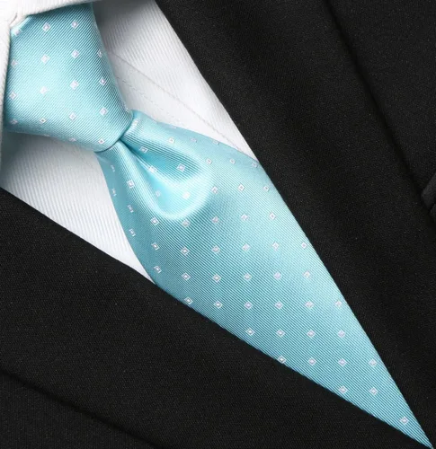 Vista 114 de KissTies Mens Checkered Tie Set Solid Color Festive Necktie + Pocket Square