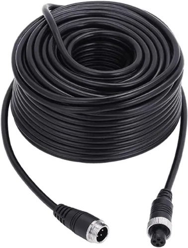Vista 12 de Cable de extensión de cámara de respaldo, cable de extensión de aviación de 4 pines, para cámara de visión trasera de CCTV, camión, remolque